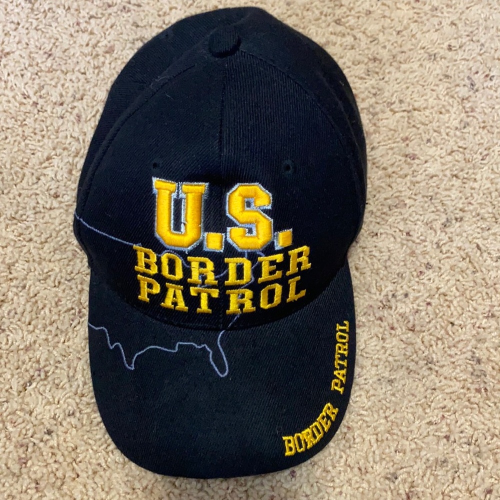 U.S. Border Patrol Black With Gold Letters Embroidered Cap Hat
